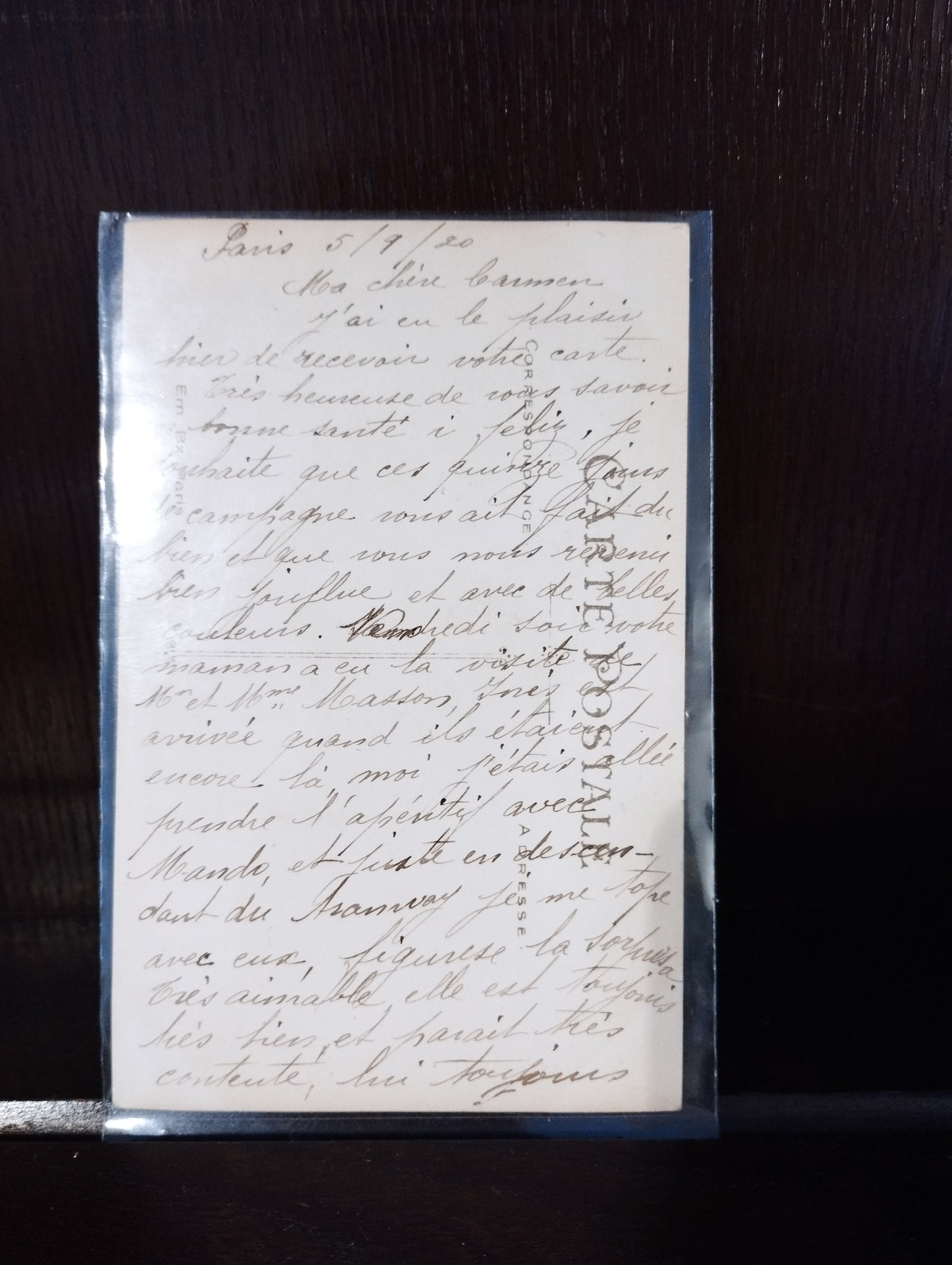美しい古いハガキ | 1920年・近況報告 | アンティーク・手書き文字が美しい