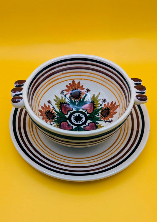 ポール・フイヤン カンペール焼き アールデコ ミニボウルとお皿のセット