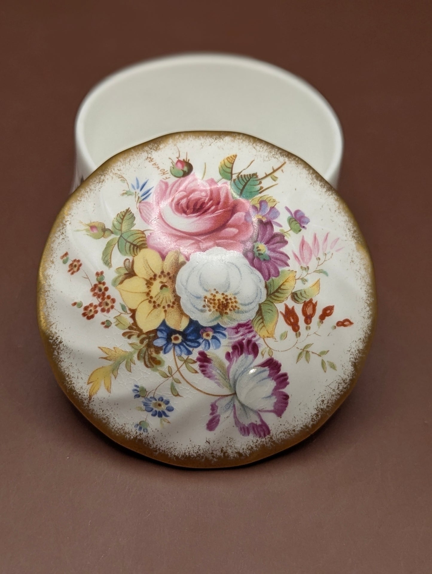 ハマースレイ社の花柄小物入れ | イギリスアンティーク陶磁器 | 一点物